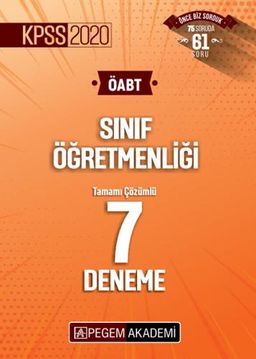 2020 KPSS ÖABT Sınıf Öğretmenliği Tamamı Çözümlü 7 Deneme