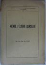 Genel Felsefe Dersleri Kod: 12-C-7