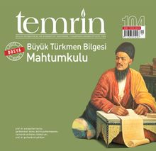 Temrin İki Aylık Düşünce ve Edebiyat Dergisi Sayı:104 Haziran 2020