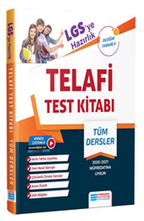 LGS'ye Hazırlık Telafi Test Kitabı Video Çözümlü 