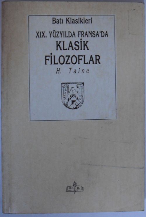 XIX. Yüzyılda Fransa'da Klasik Filozoflar Kod: 11-Z-27