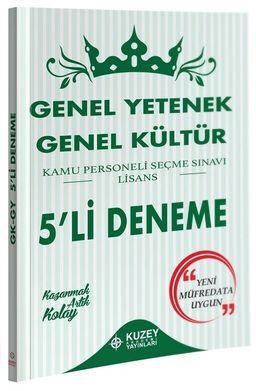 2020 KPSS Genel Yetenek Genel Kültür 5 Deneme 