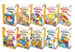 Çocuklar İçin Boyama Kitabı Seti (10 Kitap)