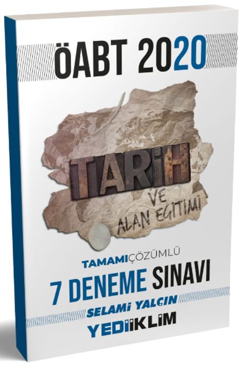 2020 KPSS ÖABT Tarih ve Alan Eğitimi Tamamı Çözümlü 7 Deneme Sınavı 