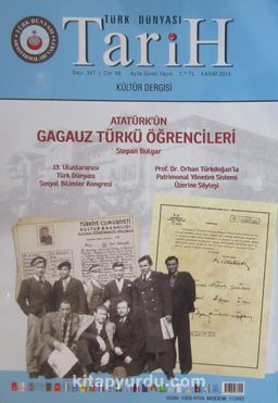 Türk Dünyası Araştırmaları Vakfı Dergisi Kasım 2015 / Sayı:347