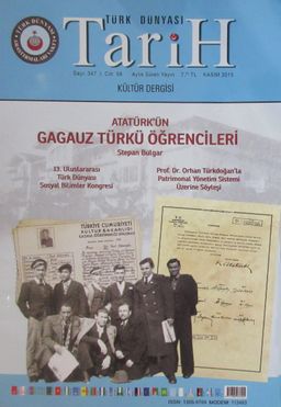Türk Dünyası Araştırmaları Vakfı Dergisi Kasım 2015 / Sayı:347
