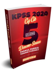 2020 KPSS Genel Yetenek Genel Kültür Çözümlü 5 Deneme Sınavı 