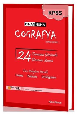 2020 KPSS Cihannüma Coğrafya 24 Deneme Çözümlü 
