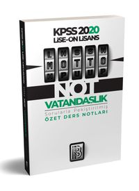 2020 KPSS Lise Önlisans Motto Vatandaşlık Ders Notları 