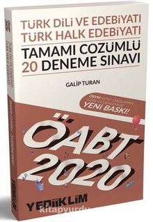 2020 KPSS ÖABT Türk Dili ve Edebiyatı Öğretmenliği Türk Halk Edebiyatı Tamamı Çözümlü 20 Deneme Sınavı - Kolektif