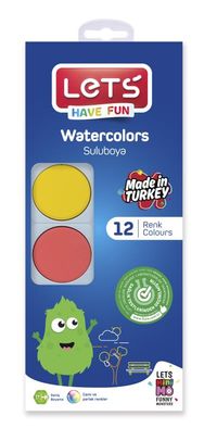 Lets 12 Renk Sulu Boya (L 10414)
