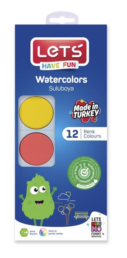 Lets 12 Renk Sulu Boya (L 10414)