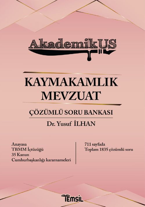Akdemikus Kaymakamlık Mevzuat Çözümlü Soru Bankası