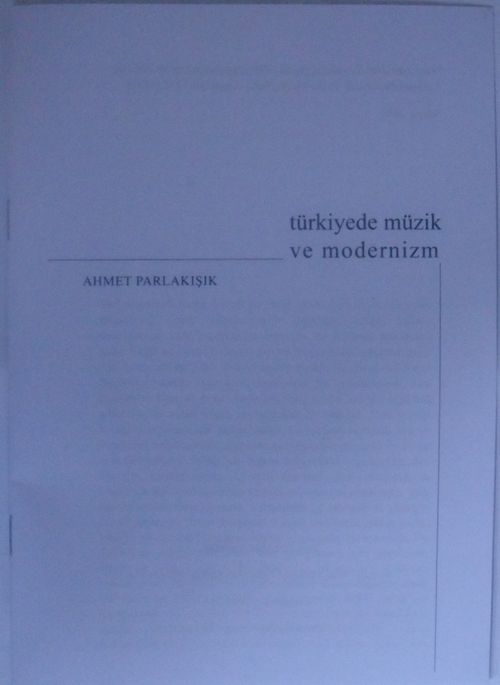 Türkiye'de Müzik ve Modernizm