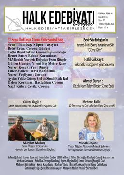 Halk Edebiyatı Dergisi Sayı:37 Temmuz-Ağustos 2020