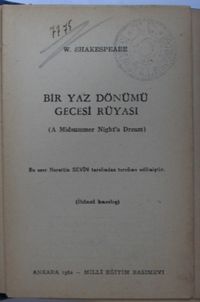 Bir Yaz Dönümü Gecesi Rüyası Kod: 11-Z-48