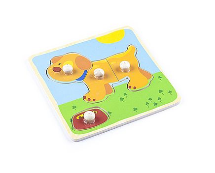 Montessori Ahşap Zeka Oyunları / w-Grip Parts Dog