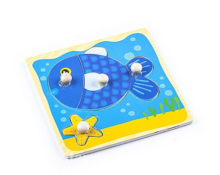 Montessori Ahşap Zeka Oyunları / w-Grip Parts Fish