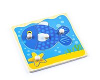 Montessori Ahşap Zeka Oyunları / w-Grip Parts Fish