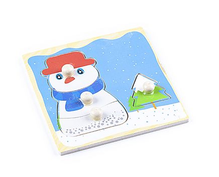 Montessori Ahşap Zeka Oyunları / w-Grip Parts Snowman