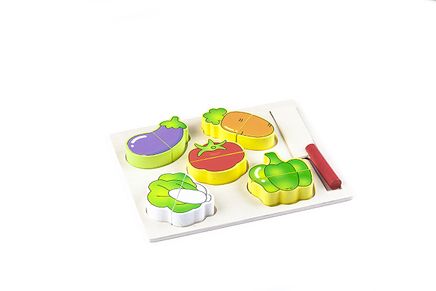 Montessori Ahşap Zeka Oyunları / w-Vegetables Cut
