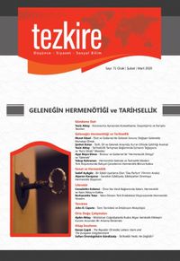 Tezkire Düşünce-Siyaset-Sosyal Bilim Dergisi Sayı:71 Ocak-Şubat-Mart 2020