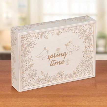 Sürgülü Ahşap Kutu - Spring Time