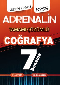 2021 KPSS Adrenalin Coğrafya Tamamı Çözümlü 7 Deneme