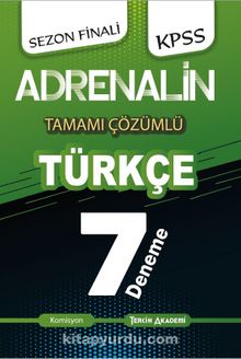 2021 KPSS Adrenalin Türkçe Tamamı Çözümlü 7 Deneme - Kolektif