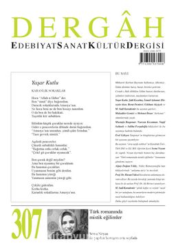 Dergah Edebiyat Sanat Kültür Dergisi Sayı:307 Eylül 2015