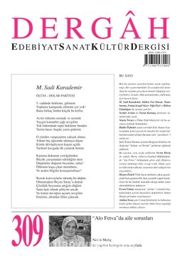 Dergah Edebiyat Sanat Kültür Dergisi Sayı:309 Kasım 2015