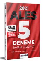 2021 ALES Çıkması Muhtemel Sorularla Çözümlü 5 Deneme Sınavı