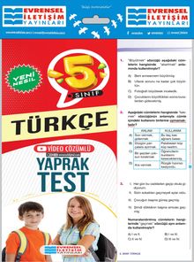 5. Sınıf Türkçe Yeni Nesil Yaprak Test
