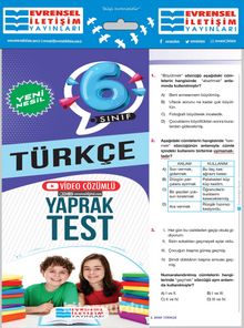 6. Sınıf Türkçe Yeni Nesil Yaprak Test