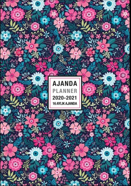 2020-2021 16 Aylık Ajanda Forever Flower