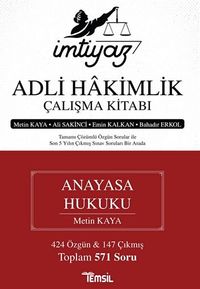 İmtiyaz Adli Hakimlik Çalışma Kitabı Anayasa Hukuku