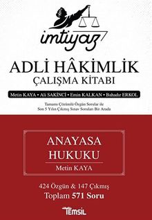 İmtiyaz Adli Hakimlik Çalışma Kitabı Anayasa Hukuku
