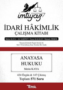 İmtiyaz İdari Hakimlik Çalışma Kitabı Anayasa Hukuku