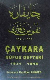 Çaykara Nüfus Defteri 1834 – 1846 12-E-2