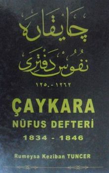 Çaykara Nüfus Defteri 1834 – 1846 12-E-2