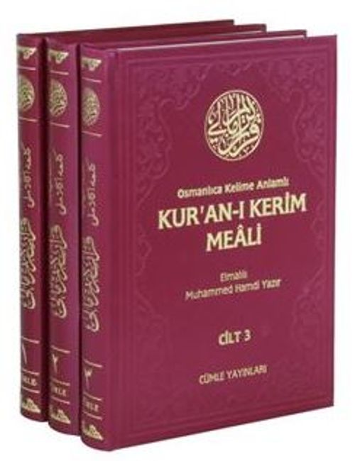 Osmanlıca Kelime Anlamlı Kur'an-ı Kerim Meali (3 Cilt, Takım)