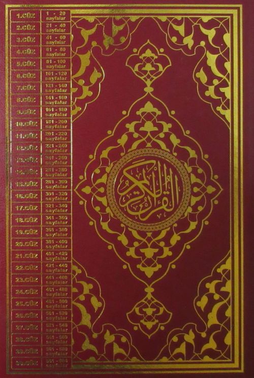 Kur'an-ı Kerim Orta Boy (Efdal - Bilgisayar Hatlı - Fihristli) (Kod:Mus004)
