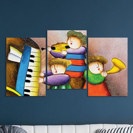 Full Frame 3 Parçalı Ahşap Poster - Basamaklı Yerleşim - Çocuk Trio (FF-BY022)