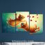Full Frame 3 Parçalı Ahşap Poster - Basamaklı Yerleşim -  Kediler Aşk (FF-BY016)