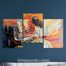 Full Frame 3 Parçalı Ahşap Poster - Basamaklı Yerleşim - Piyanist (FF-BY012)