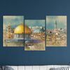 Full Frame 3 Par&ccedil;alı Ahşap Poster - Basamaklı Yerleşim - Kubbet-&uuml;s Sahra (FF-BY002)