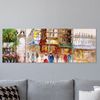 Full Frame 4 Par&ccedil;alı Ahşap Poster - Hizalı Yerleşim - Paris Caddeleri Fransa (FF-HY071)