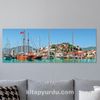 Full Frame 4 Parçalı Ahşap Poster - Hizalı Yerleşim - Marmaris Limanı (FF-HY065)