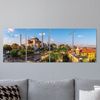 Full Frame 4 Par&ccedil;alı Ahşap Poster - Hizalı Yerleşim - Ayasofya (FF-HY057)