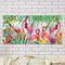 Full Frame 3 Parçalı Ahşap Poster - Hizalı Yerleşim - Pembe Flamingolar (FF-HY035)